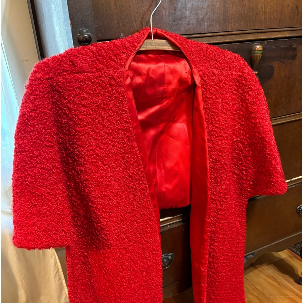 Holiday Red Vintage Reversible Cape